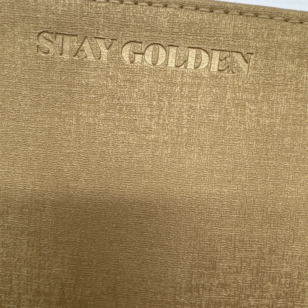 Ipsy Stay Golden Gold Glam Makeup Zipper Closure